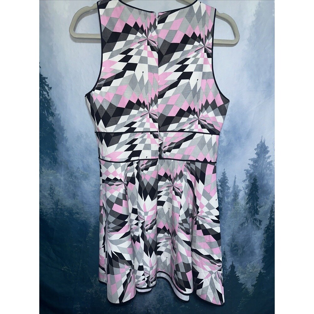 NWT tibi isosceles flare-sleevless illusion 60s style dress sz 6 - Picture 6 of 9